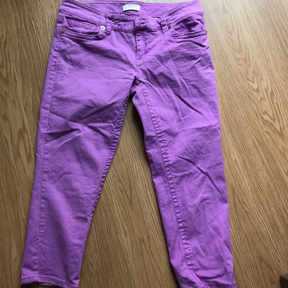 Seven7 size 14 women's purple  crop jeans - Picture 2 of 4